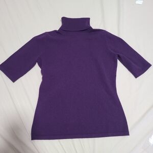 Sak Fifth Avenue Small Purple Cashmere Sweater EUC